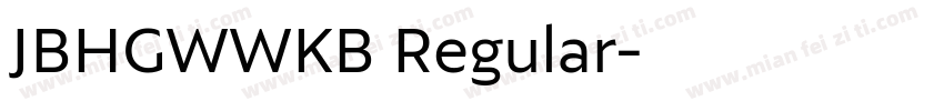 JBHGWWKB Regular字体转换